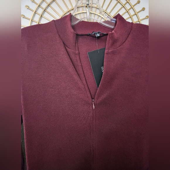 NWT Fashion nova zip ribbed midi dress - Picture 3 of 5